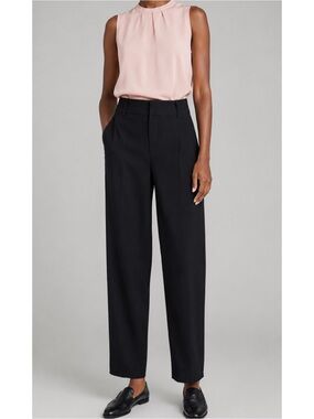 Vince | $345 Tapered Soft Drape Trouser Pant in Black, Size 6
